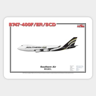 Boeing B747-400F/ER/SCD - Southern Air (Art Print) Sticker